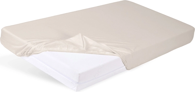Babymatex prześcieradło z gumką jersey 60 × 120 cm jasnobeżowe