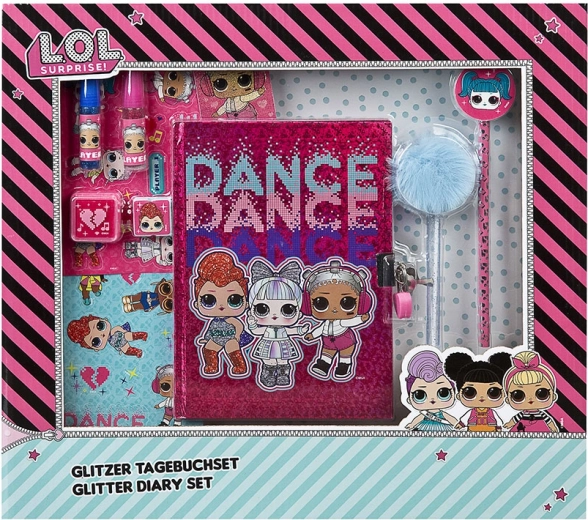 Zestaw dziennikowy z brokatem LOL Surprise