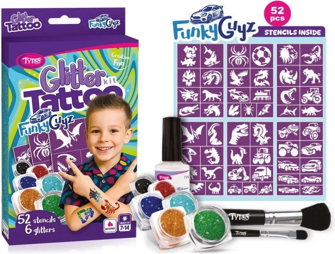 Zestaw brokatowych tatuaży FunkyGuyz