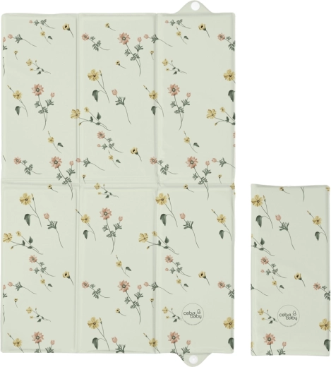 Ceba Baby turystyczna składana mata do przewijania Basic floral breeze 60 × 40 cm