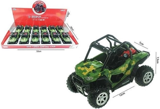 Buggy terenowe w stylu militarnym 12 cm ze światłem i dźwiękiem