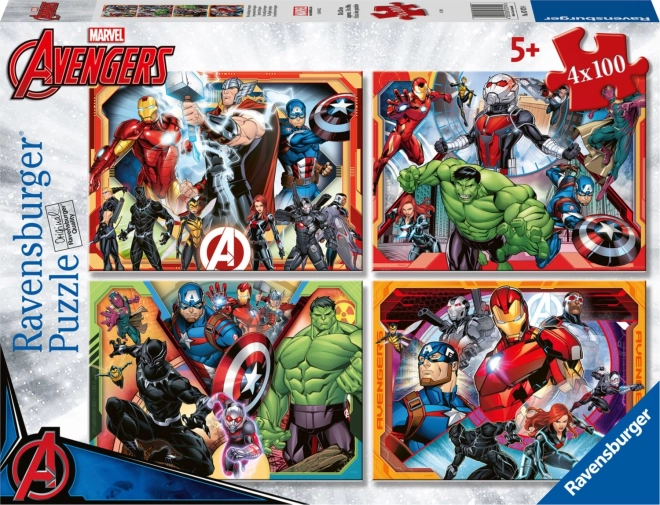 Puzzle Potężni Avengers 4x100 elementów Ravensburger