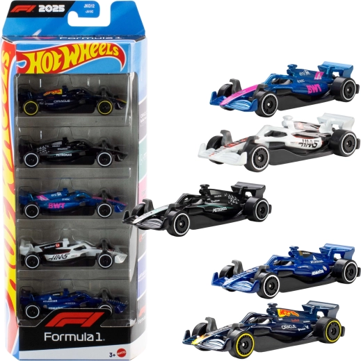 Hot Wheels Formuła 1 zestaw samochodzików w skali 1:64 – 5 szt.