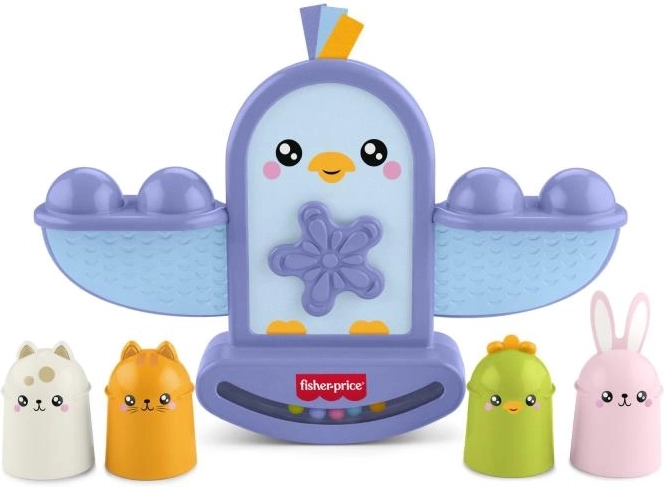 Fisher-Price kołyszący się ptaszek z układanką ze zwierzętami