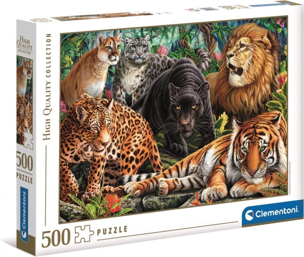Clementoni puzzle 500 elementów – dzikie koty