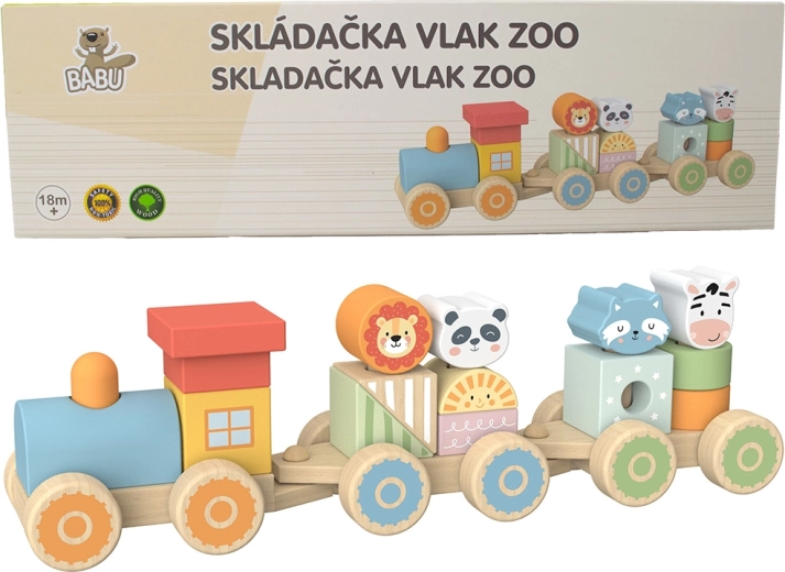 Babu drewniany pociąg Safari