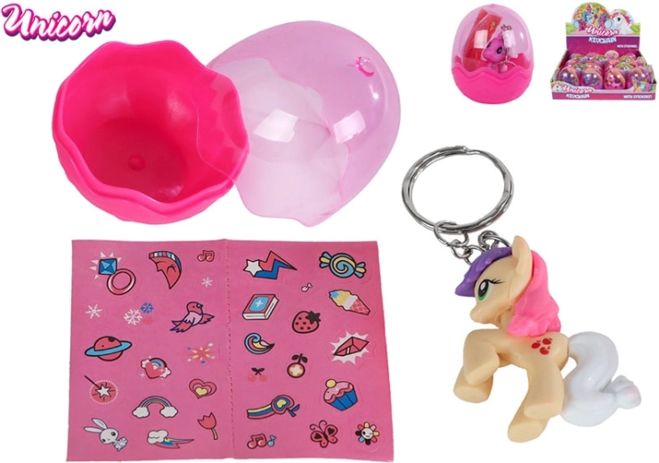 Brelok do kluczy jednorożec z niespodzianką