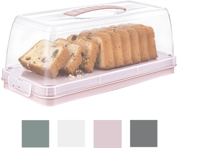 Prostokątny pojemnik na tort Hobby Life Elegant z pokrywą i uchwytem