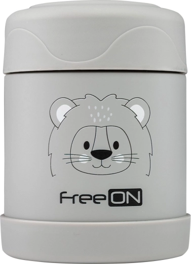 FreeON stalowy termos na jedzenie 350 ml szary