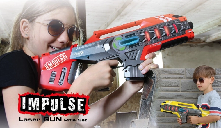Zestaw laser tag Impulse – pistole żółta/czerwona