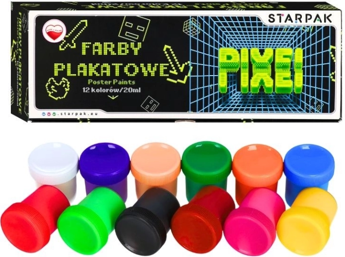 Farby plakatowe Game Pixel 12 kolorów