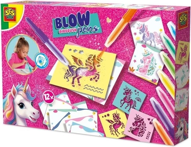 Ses Jednorożec – dmuchane flamastry, zestaw airbrush