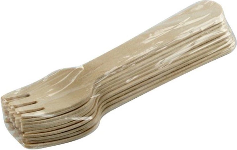 Drewniane jednorazowe widelczyki 160 mm (10 szt.)