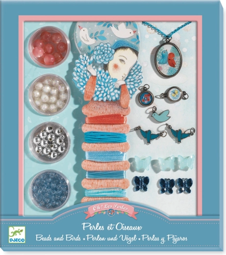 DJECO zestaw biżuteryjny Perły i ptaszki