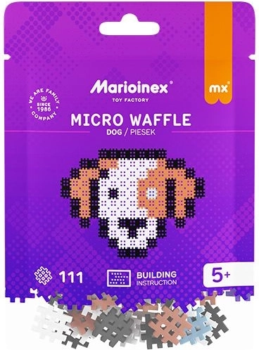 Marioinex Micro Waffle klocki – pies (111 szt.)