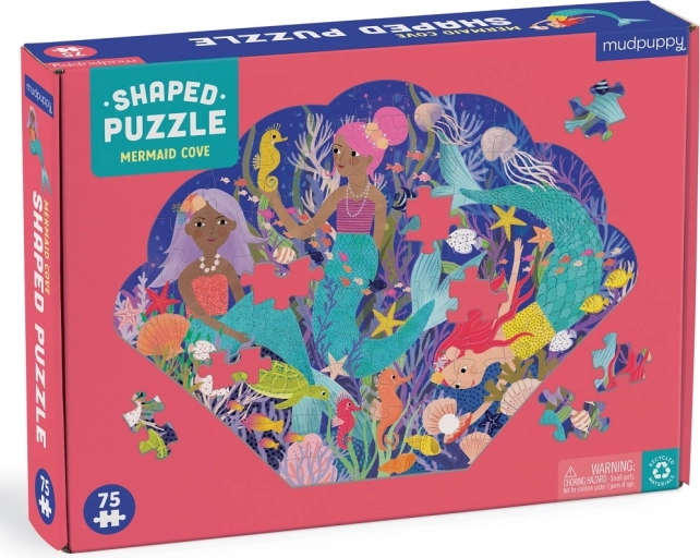 Puzzle w kształcie muszli Zatoka morskich wróżek 75 elementów