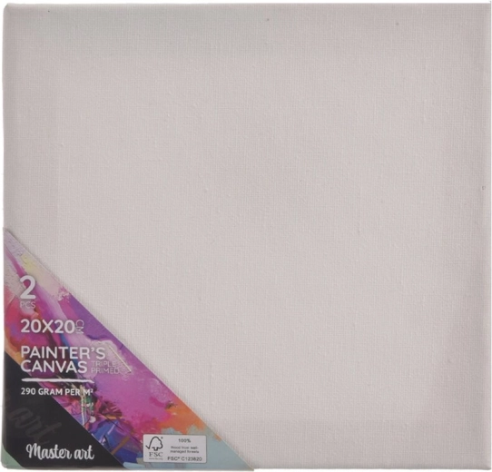 Płótno malarskie 20 × 20 cm, zestaw 2 szt.