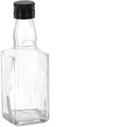 Butelka na whisky 200 ml z metalową zakrętką 28 mm