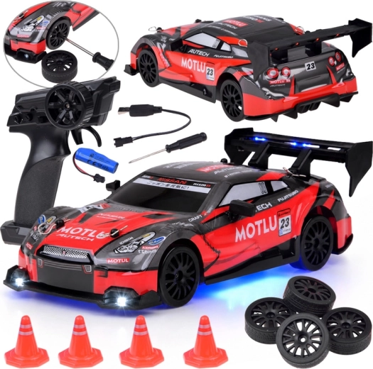 Zdalnie sterowane sportowe auto RC 4x4 z driftem 1:24
