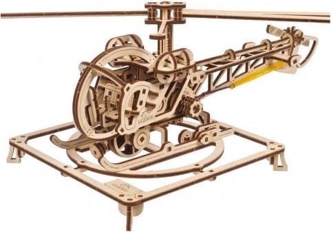 Ugears 3D Drewniane mechaniczne puzzle MINI Helikopter