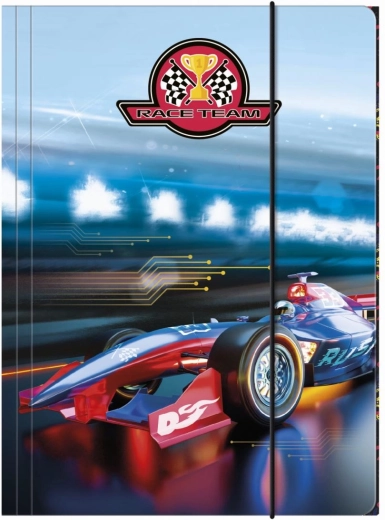 Teczka na zeszyty Racer team A4 z gumką