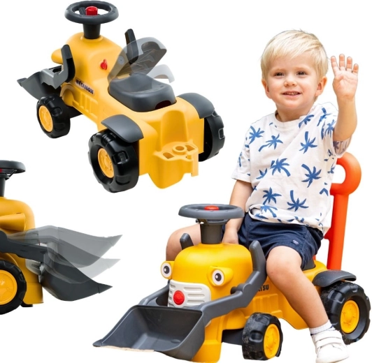 Jeździk traktor KOMATSU z przednią łyżką i klaksonem