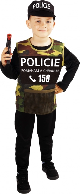 Dziecięcy kostium policjanta – eko opakowanie, rozmiar M