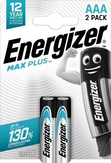 Energizer Max Plus AAA baterie alkaliczne, 2 szt.
