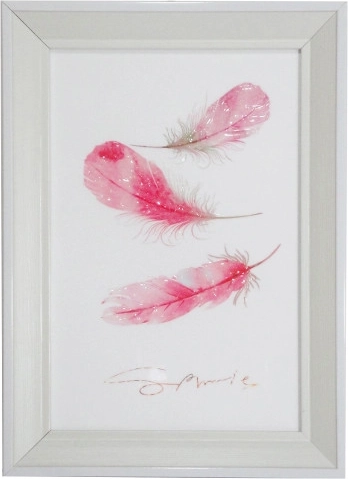 Obraz z kolorowymi piórkami 20 × 30 cm