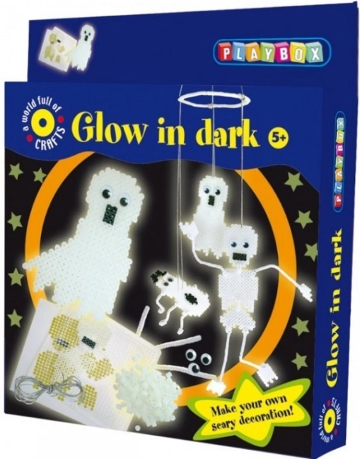 Świecące koraliki do prasowania Szkielety i duchy 1100 szt.