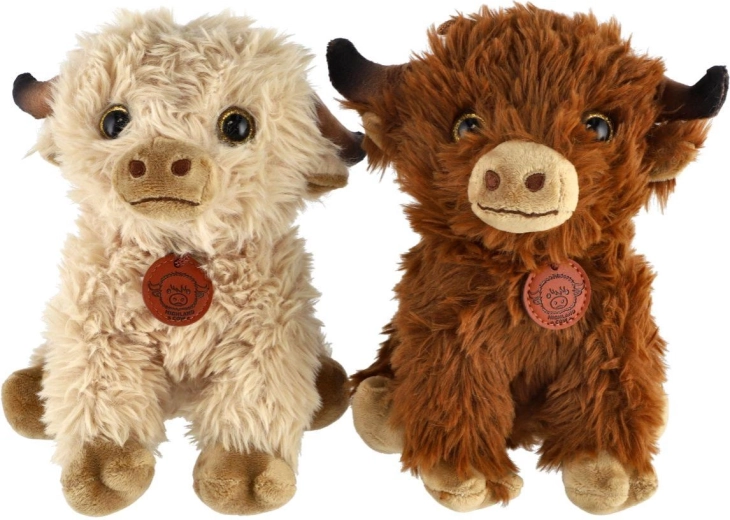 Pluszowa krówka rasy Highland siedząca 20 cm - 1 sztuka