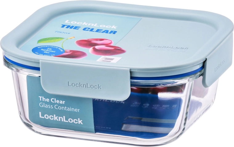 Pojemnik na żywność z borokrzemowego szkła 750 ml, miętowy