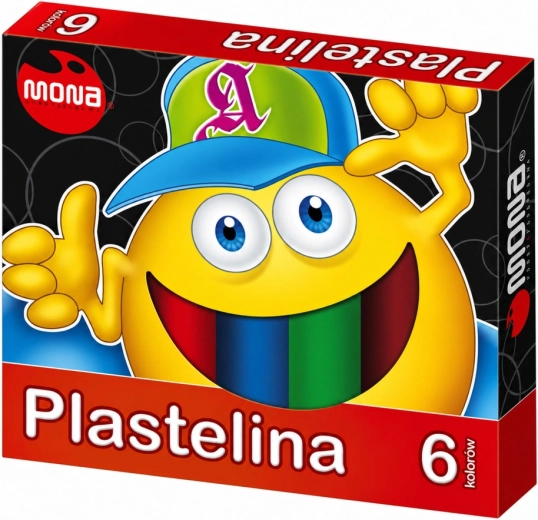 Plastelina szkolna MONA 6 kolorów