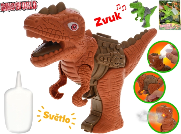 Interaktywny dinozaur z parą Dinoworld 17 cm