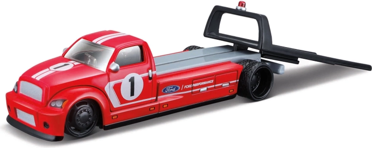 Maisto Flatbed 2018 Ford GT Heritage Edition czerwony 1:64
