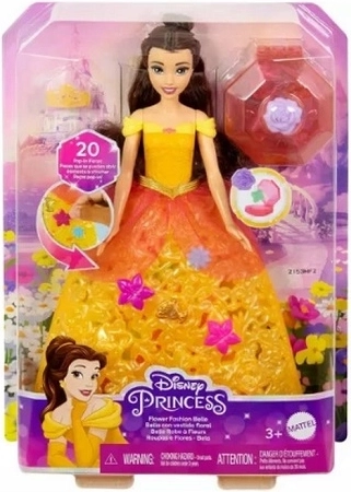 Disney Princess Bella (Piękna i Bestia) lalka w kwiatowej sukience - 1 sztuka