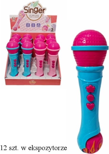 Dziecięcy mikrofon ze dźwiękami, melodiami i światłami