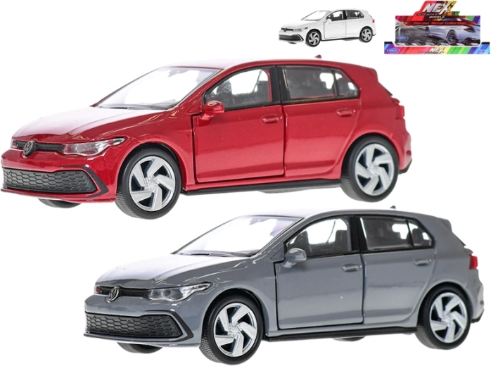 Metalowy model samochodu Volkswagen Golf 8 GTI z napędem typu pull-back