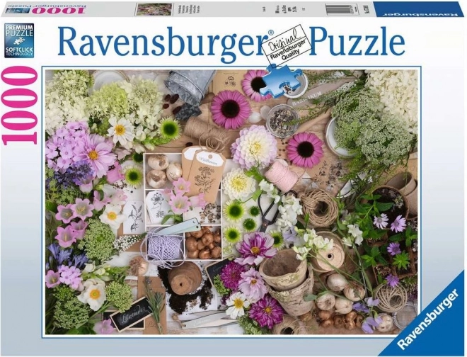 Puzzle 1000 elementów – piękne kwiaty RAVENSBURGER