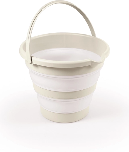 Składane wiaderko do kąpieli niemowląt, beżowe 31,5 × 40,5 × 31,5 cm