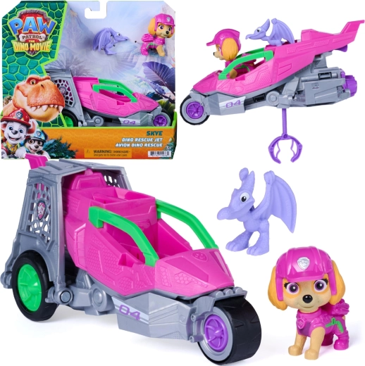 Psi Patrol: Dino Film — Skye, odrzutowiec ratunkowy Dino Rescue z figurkami