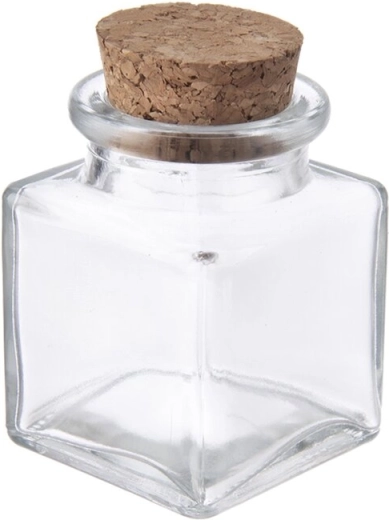 Szklany słoiczek 50 ml z korkowym zamknięciem