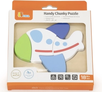 Drewniane puzzle – samolot dla najmłodszych