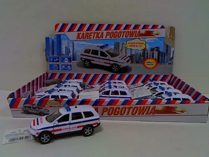Ambulans 11 cm ze światłem i dźwiękiem (polskie komunikaty)