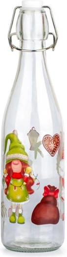 Szklana butelka z zamknięciem patentowym TORO 1 l elfy