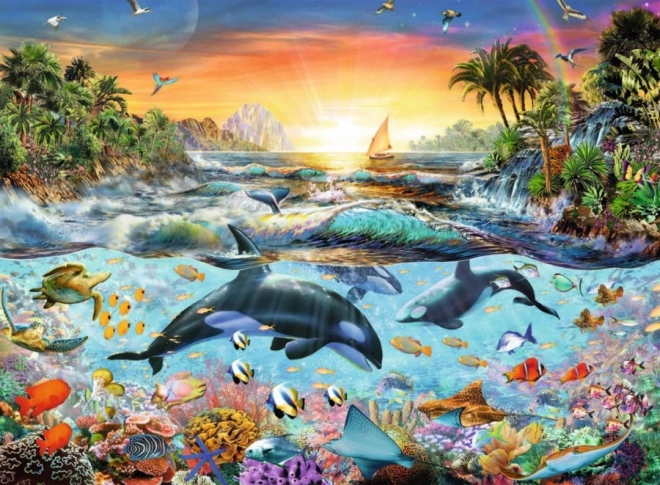 Puzzle Wielorybia Zatoka XXL 200 elementów