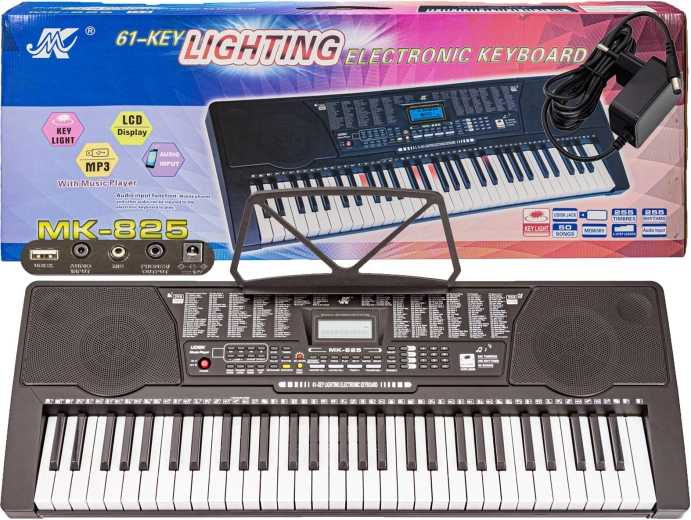 Keyboard MK-825 z podświetlanymi klawiszami do nauki gry