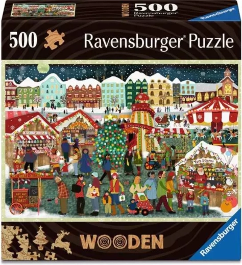 Ravensburger drewniane puzzle Magia Świąt 500 elementów