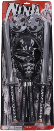 Zestaw ninja: maska i pięć broni dla dzieci