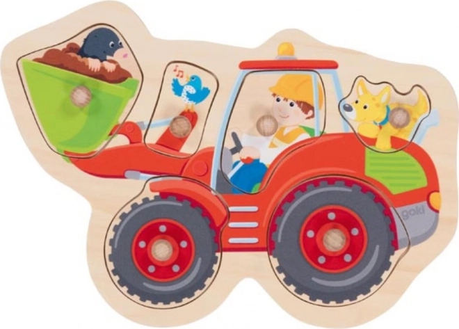 Drewniana układanka ładowarka Goki